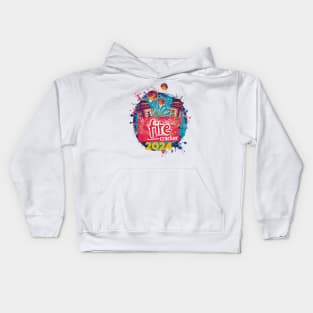 Green Fire Cracker: Popart Chinese New Year Celebration Kids Hoodie